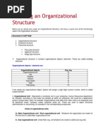 Organizational Structure Configuration