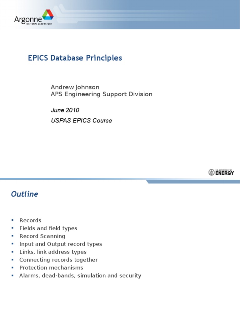 EPICS Database Principles Overview | PDF | Computer Engineering | Computing