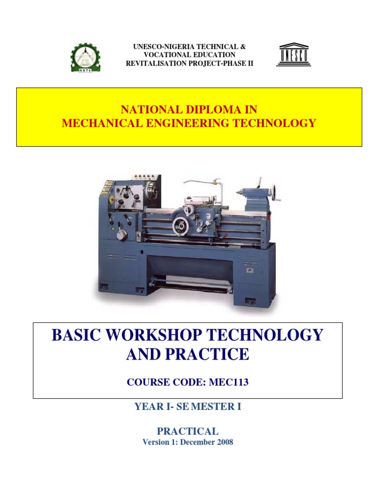 Basic Workshop Technology Overview | PDF | Welding | Construction