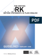 Writing Work Method Statement Plain English Guidelines 0231