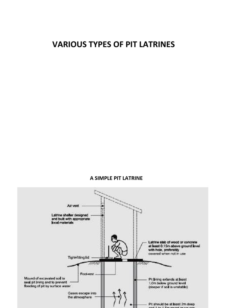 Pit Slab Latrine PDF Environmental Engineering Plumbing