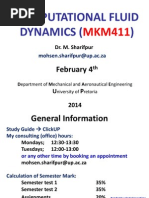 Computational Fluid Dynamics : February 4