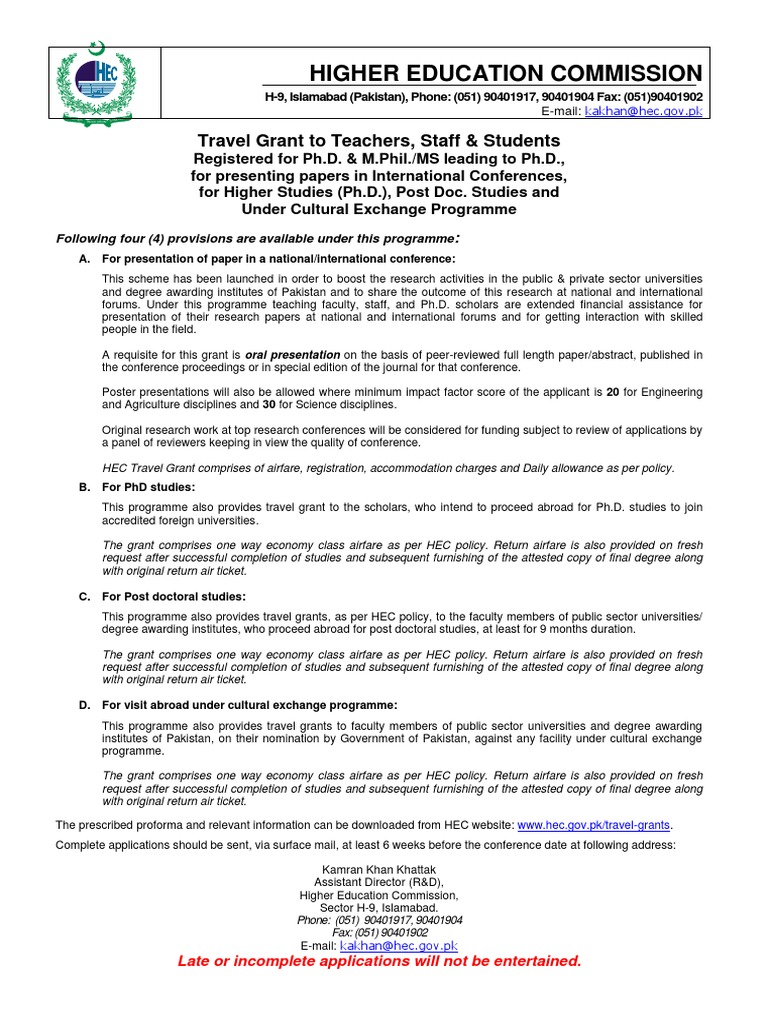 hec-travel-grant-application-form-pdf-doctor-of-philosophy
