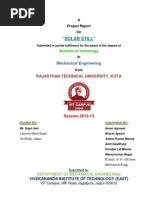 "Solar Still": Rajasthan Technical University, Kota