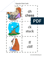 CH Chess CK Stuck FF Cliff: Digraphs Flash Cards