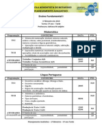 5º Ano T Planejamento Avaliativo 1bimestre 2014