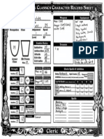 Cleric - Dungeon Crawl Classics Character Sheet