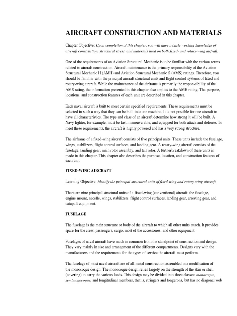 Aircraft Construction and Materials | PDF | Fuselage | Aircraft