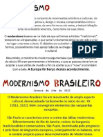 Apresentação - Modernismo Brasileiro PDF