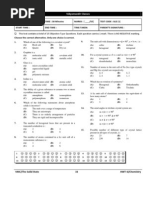 This Test Contains A Total of 15 Objective Type Questions. Each Question Carries 1 Mark. There Is NO NEGATIVE Marking