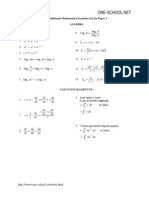 SPM Additional Maths Formulae  Paper2