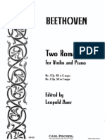Beethoven 2 Romances For Violin and Piano