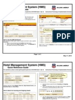 Hotel Management System (HMS) : Quick Reference Guide