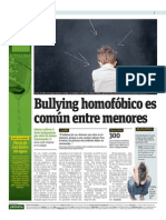 Bullying Homofóbico Es Común Entre Menores