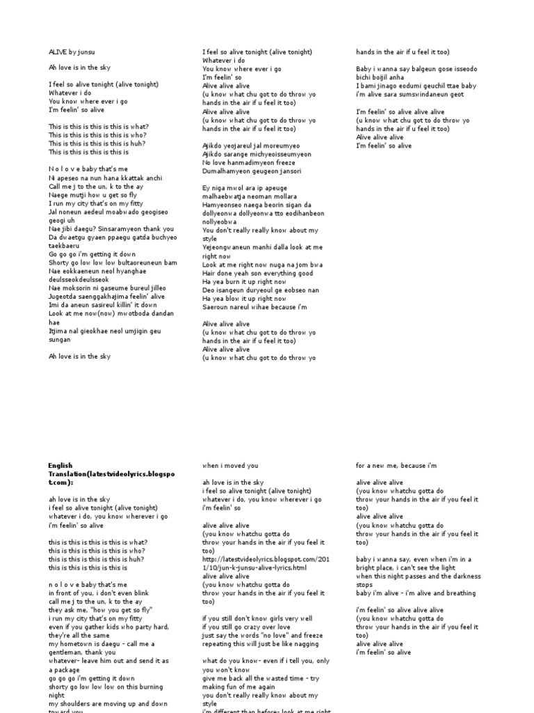 Alive By Junsu scribd