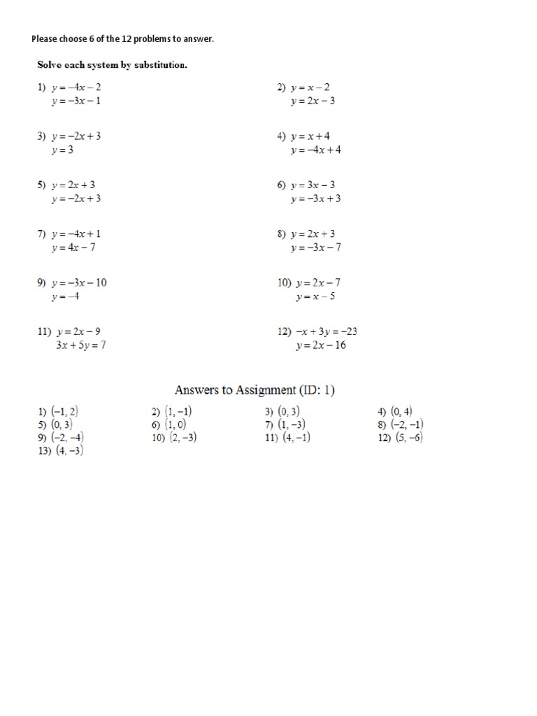 Select 6 Problems to Solve | PDF