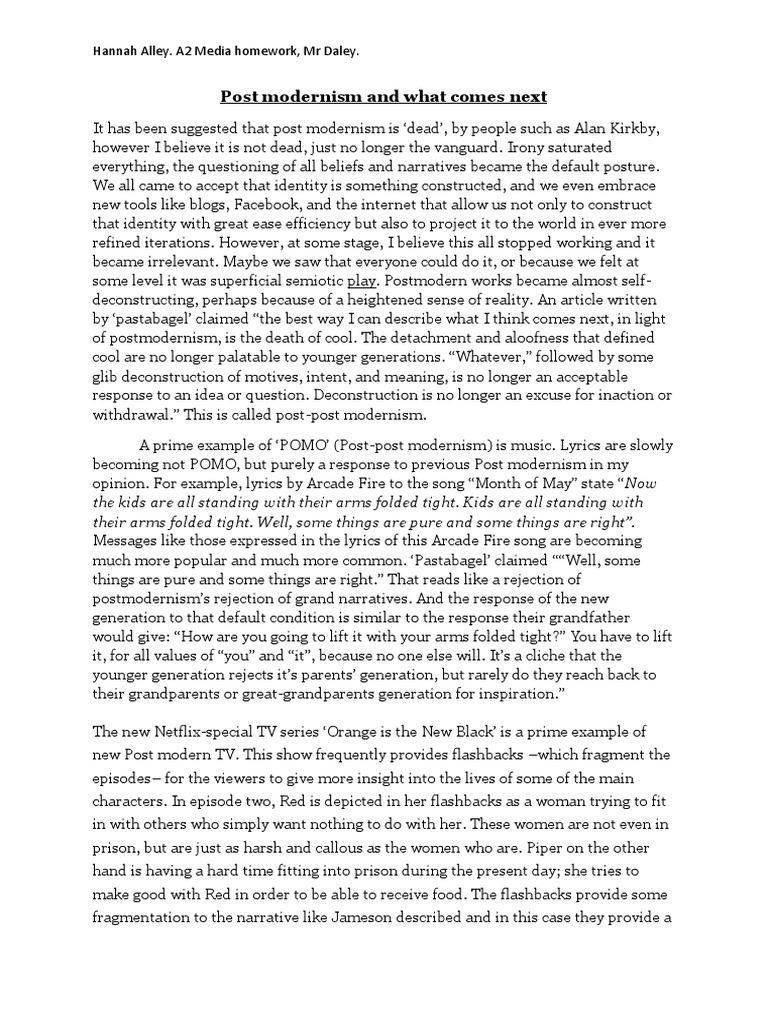 essay on modernism