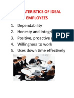 Charateristics of Ideal Employees