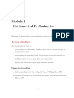 Mathematical Preliminaries: Lesson Objectives