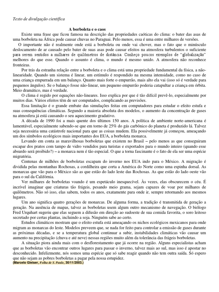 exemplo de um texto cientifico