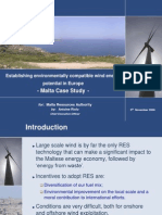 Establishing environmentally compatible wind energy potential in Europe - Malta Case Study