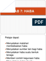 7.1 Haba Suatu Bentuk Tenaga