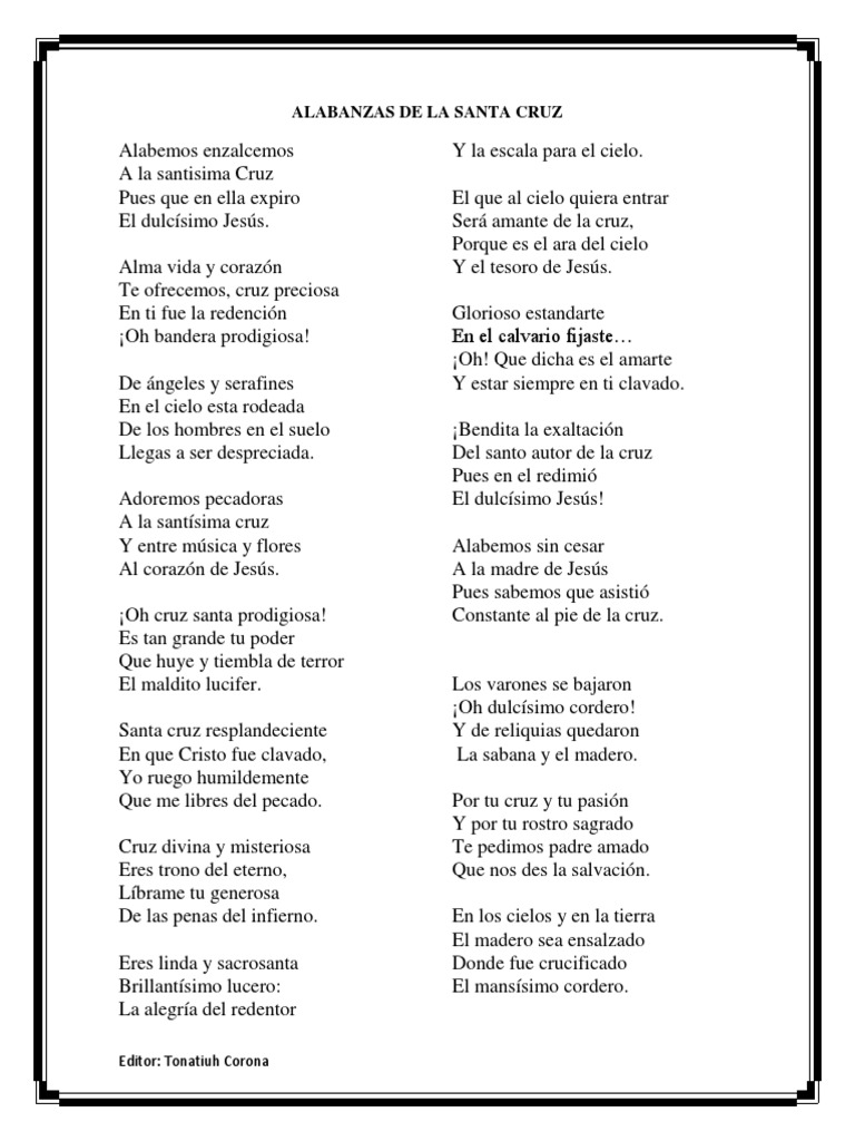 Alabanzas de La Santa Cruz