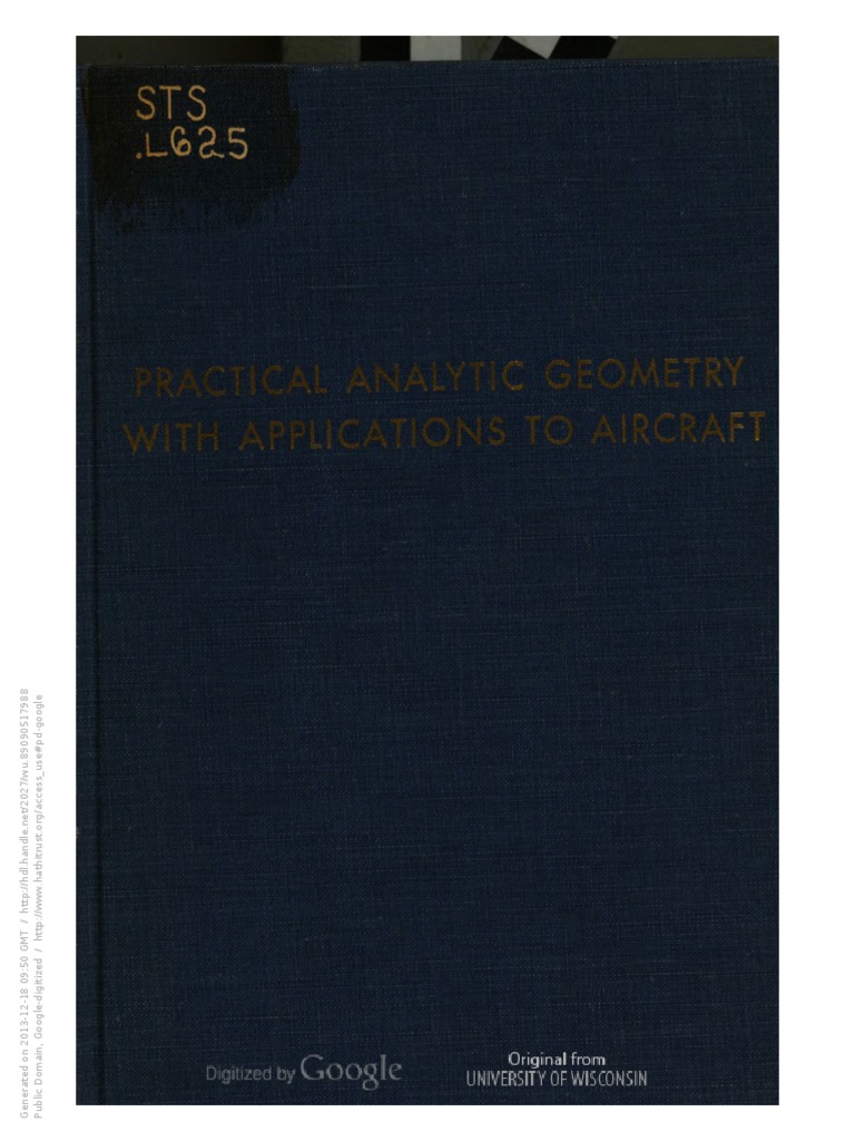 Practical Analytic Geometry With Applications To Aircraft 1 | PDF ...