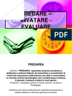 Pedagogie II - Tema Predare-Invatare-Evaluare