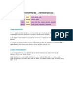 Adjetivos y Pronombres Demostrativos