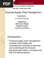 Financial Supply Chain Management