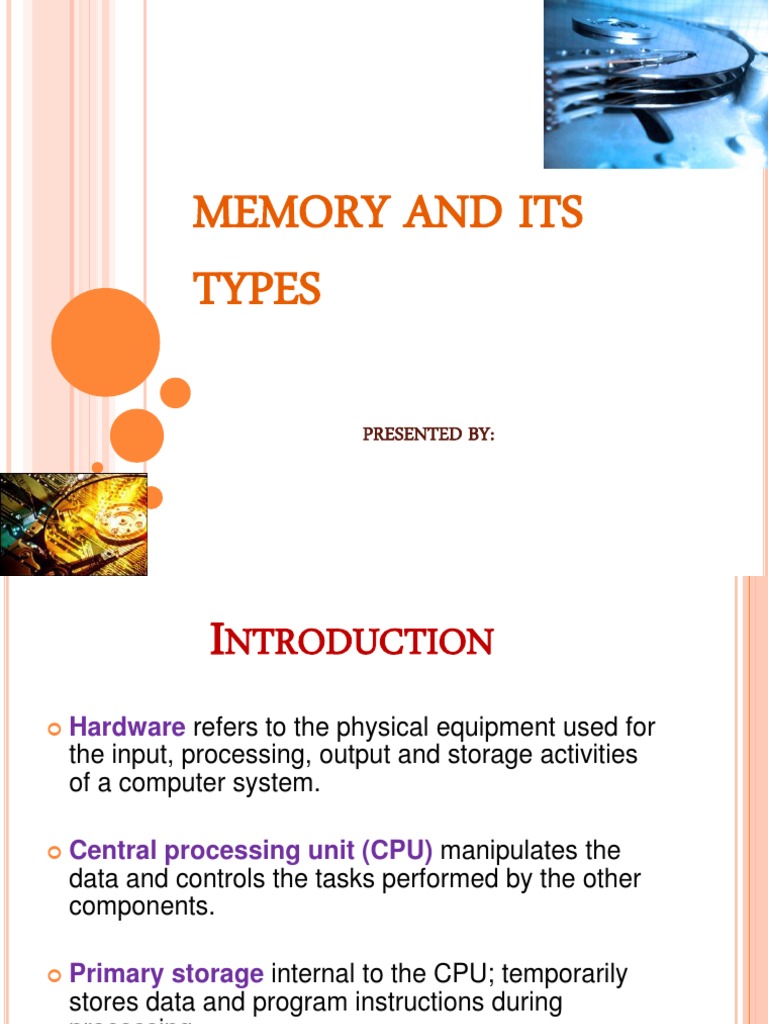 Physical Different Memory In Computer Types Long Term Memory