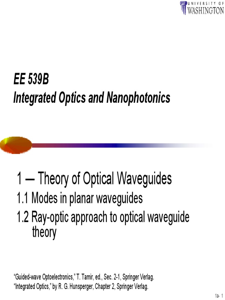Theory of Optical Waveguides-A | PDF | Waveguide | Waves