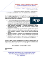 14.02.19 Comunicado Joc America Sobre Proceso de Golpe de Estado en Venezuela