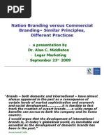 Nation Branding vs Commercial Branding by Dr. Alan C. Middleton