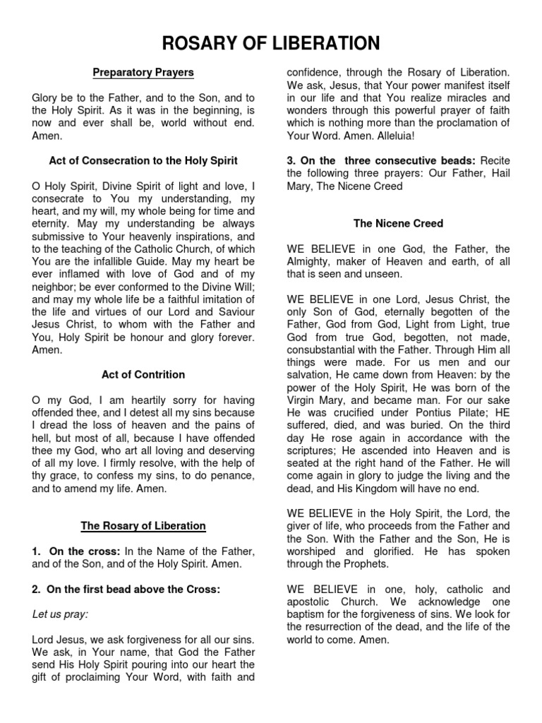 Rosary of Liberation | PDF | God The Father | Jesus