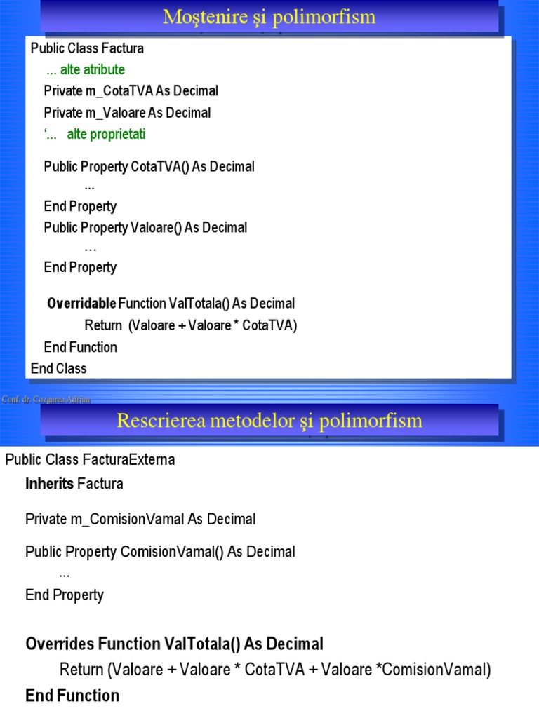 Factura Class and Polymorphism in VB.NET | PDF