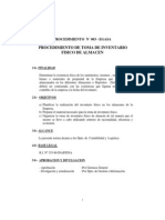 Procedi - Toma de Inventario Existencias