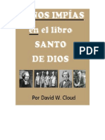 Manos Impias en Libro Santo de Dios