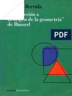 Introduccion a El Origen de La Geometria de Husserl