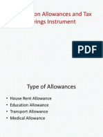 Taxation On Allowances and Tax Savings Instrument