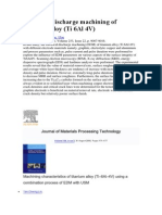 Electrical Discharge Machining of Titanium Alloy