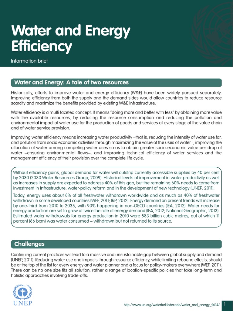 Enhancing Water Efficiency in Energy Sector | PDF | Water Resources ...