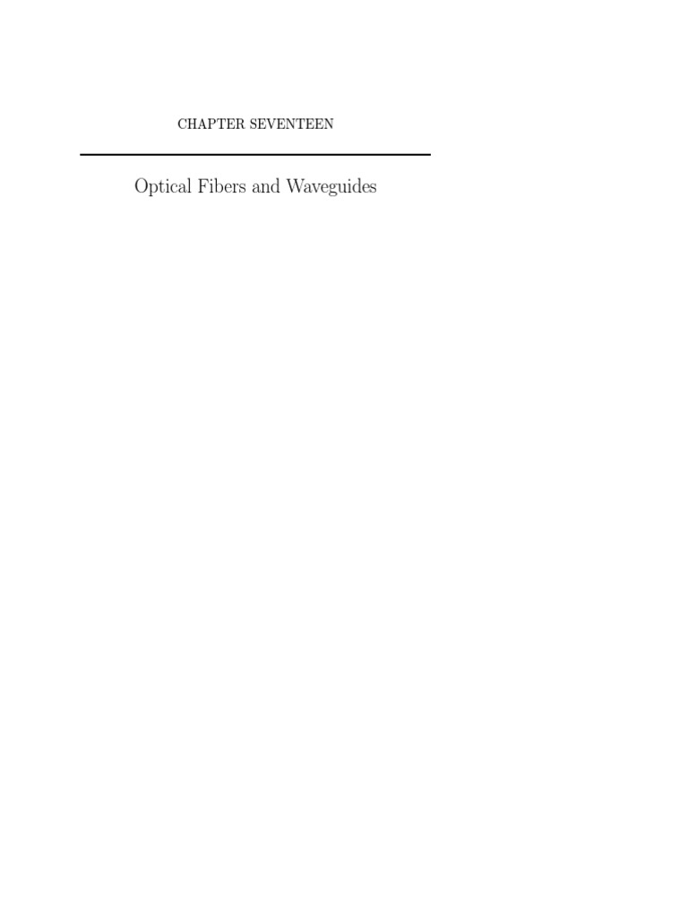 Chapter 17 | PDF | Waveguide | Optical Fiber
