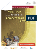 Curso Análisis Textual para El Desarrollo de Las Competencias Lectoras