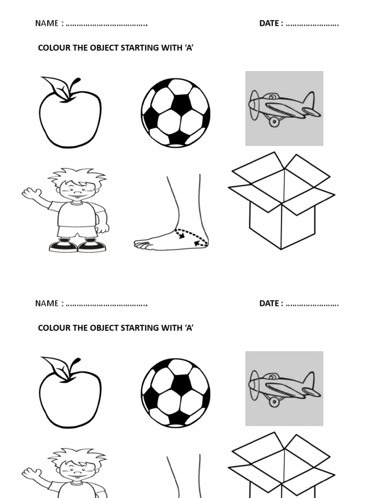 Identify A Objects - Pre K Level | PDF | Home & Garden | Art