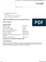 Audit of The Efficiency of Contracting Processes - Ca (2011)