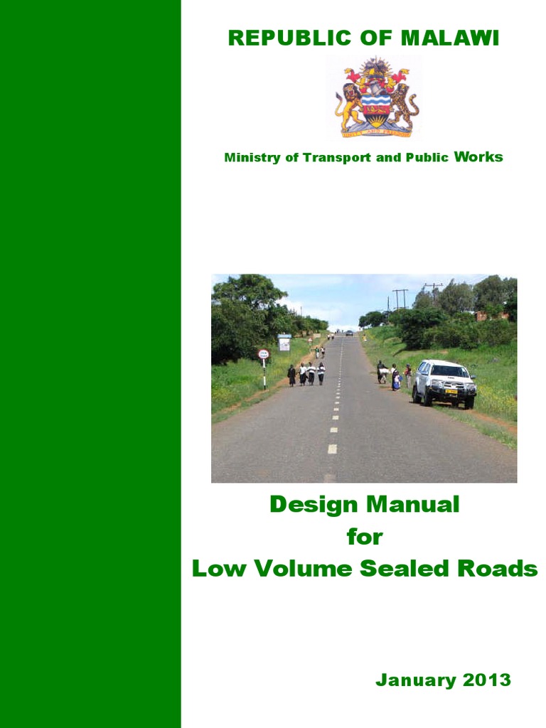 Low Volume Sealed Roads Design Manual | PDF | Road | Road Surface