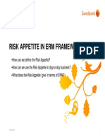 Risk Appetite in Enterprise Risk Management Framework