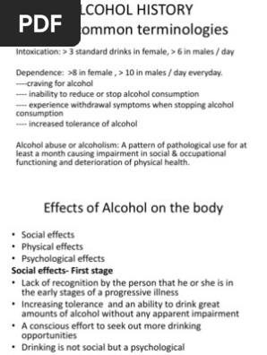 Alcohol History | PDF | Alcohol And Health | Alcoholism